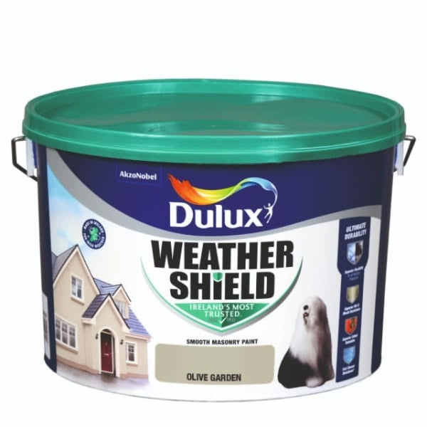Dulux Weathershield Smooth Masonry 10L in Olive Garden - 75637
